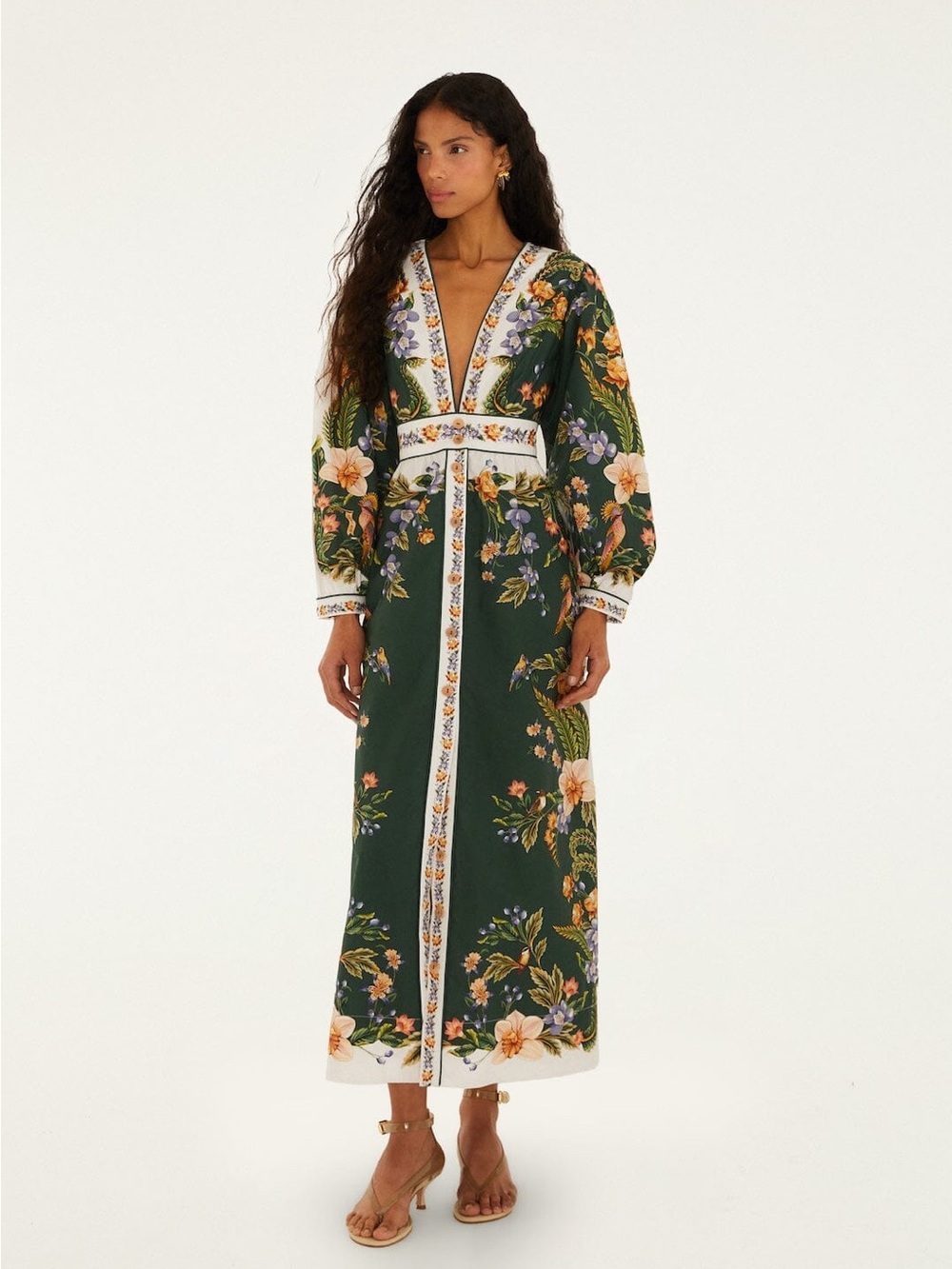 Farm Rio: Green Nature V Neck Buttoned
Maxi Dress - Picture 1 of 10